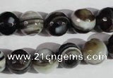 CAG1405 15.5 inches 12mm faceted round line agate gemstone beads