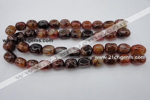 CAG1457 15.5 inches 13*18mm nuggets dragon veins agate beads