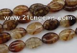 CAG1462 15.5 inches 8*12mm oval dragon veins agate beads