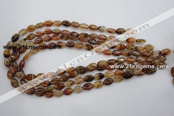 CAG1462 15.5 inches 8*12mm oval dragon veins agate beads