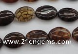 CAG1463 15.5 inches 10*14mm oval dragon veins agate beads