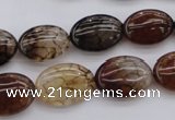 CAG1465 15.5 inches 13*18mm oval dragon veins agate beads
