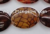 CAG1468 15.5 inches 22*30mm oval dragon veins agate beads