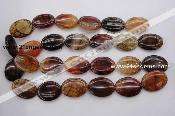 CAG1468 15.5 inches 22*30mm oval dragon veins agate beads