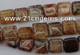 CAG1471 15.5 inches 10*10mm square dragon veins agate beads