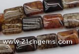 CAG1479 15.5 inches 10*14mm rectangle dragon veins agate beads