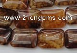 CAG1481 15.5 inches 13*18mm rectangle dragon veins agate beads