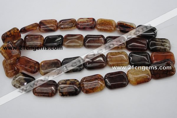 CAG1483 15.5 inches 18*25mm rectangle dragon veins agate beads