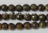 CAG1506 15.5 inches 8mm faceted round fire crackle agate beads