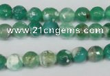 CAG1509 15.5 inches 8mm faceted round fire crackle agate beads