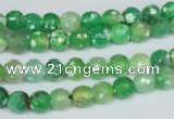 CAG1516 15.5 inches 8mm faceted round fire crackle agate beads