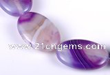 CAG157 20*30mm oval madagascar agate gemstone beads Wholesale