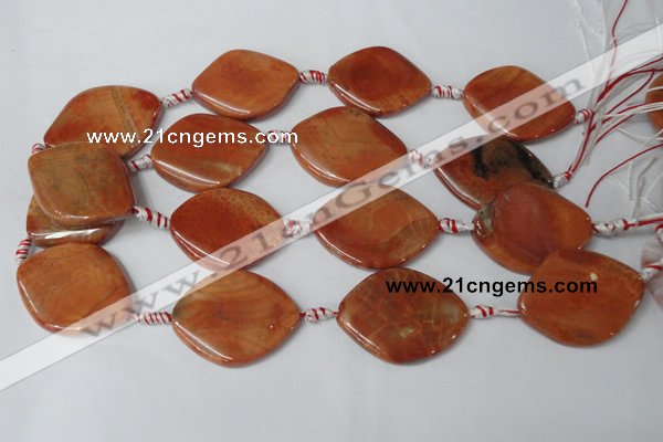 CAG1586 15.5 inches 28*38mm marquise fire crackle agate beads