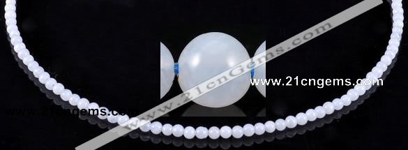 CAG162 Smooth round 4mm blue lace agate gemstone beads wholesale