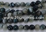 CAG1635 15.5 inches 6mm faceted round blue agate gemstone beads