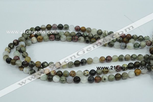 CAG1686 15.5 inches 8mm round ocean agate beads wholesale