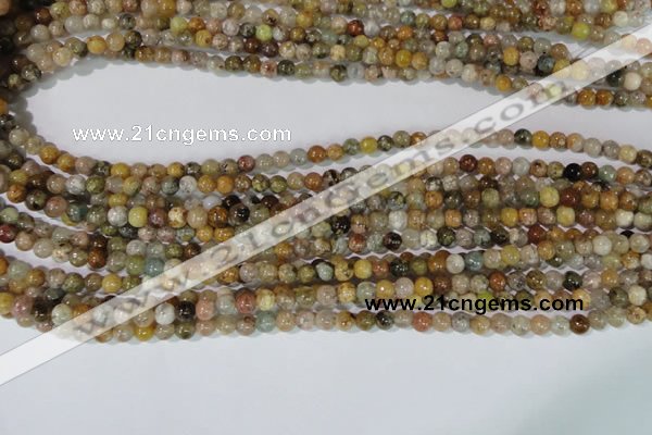 CAG1700 15.5 inches 4mm round rainbow agate beads wholesale