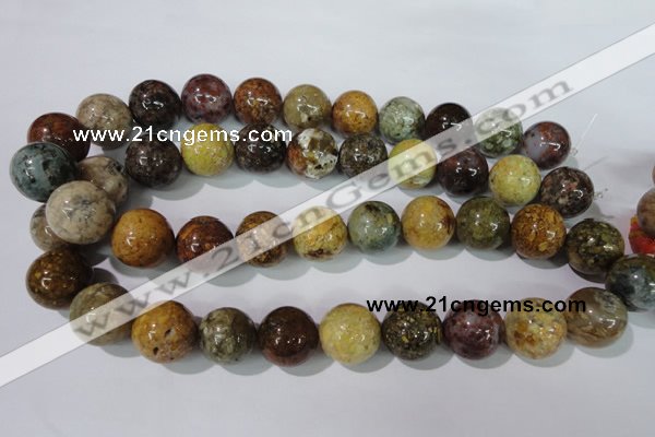 CAG1707 15.5 inches 18mm round rainbow agate beads wholesale