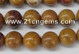 CAG1745 15.5 inches 12mm round golden agate beads wholesale