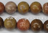 CAG1747 15.5 inches 16mm round golden agate beads wholesale