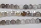 CAG1752 15.5 inches 6mm faceted round Chinese botswana agate beads