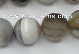 CAG1817 15.5 inches 18mm faceted round Chinese botswana agate beads