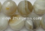 CAG1818 15.5 inches 20mm faceted round Chinese botswana agate beads