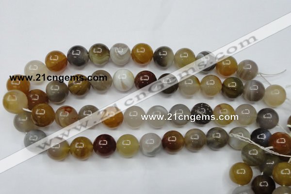 CAG1826 15.5 inches 16mm round Chinese botswana agate beads