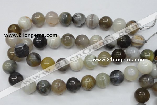 CAG1827 15.5 inches 18mm round Chinese botswana agate beads