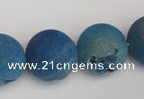 CAG1859 15.5 inches 20mm round matte druzy agate beads whholesale