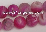 CAG1861 15.5 inches 14mm round matte druzy agate beads whholesale