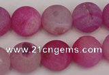 CAG1866 15.5 inches 16mm round matte druzy agate beads whholesale