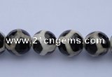 CAG1870 15.5 inches 6mm faceted round tibetan agate beads wholesale