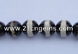 CAG1878 15.5 inches 6mm faceted round tibetan agate beads wholesale