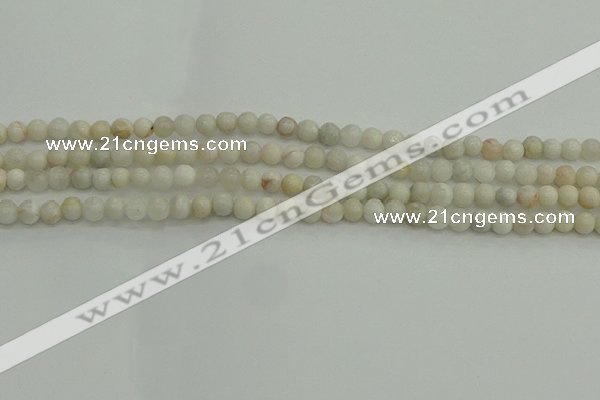 CAG1894 15.5 inches 4mm round grey agate beads wholesale