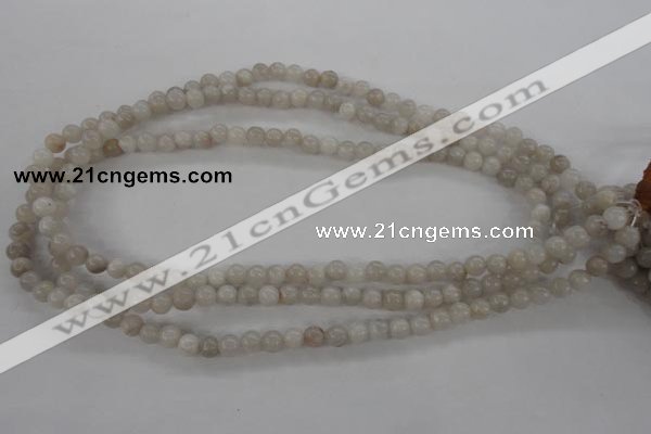 CAG1895 15.5 inches 6mm round grey agate beads wholesale