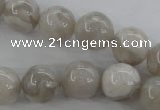 CAG1899 15.5 inches 14mm round grey agate beads wholesale