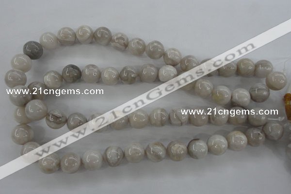 CAG1900 15.5 inches 16mm round grey agate beads wholesale