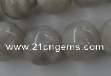 CAG1901 15.5 inches 18mm round grey agate beads wholesale