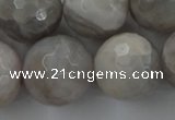 CAG1911 15.5 inches 20mm faceted round grey agate beads wholesale