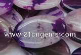 CAG202 15.5 inches 25*35mm oval purple agate gemstone beads