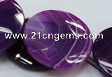 CAG204 15.5 inches 40mm faceted coin purple agate gemstone beads