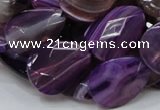 CAG206 15.5 inches 10*20mm faceted teardrop purple agate beads