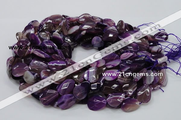 CAG206 15.5 inches 10*20mm faceted teardrop purple agate beads