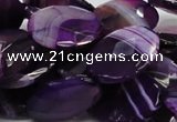 CAG208 15.5 inches 18*25mm faceted oval purple agate gemstone beads