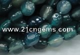 CAG213 15.5 inches 8*10mm freeform blue agate gemstone beads