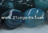 CAG221 15.5 inches 17*25mm twisted blue agate gemstone beads