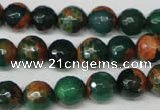 CAG2223 15.5 inches 10mm faceted round fire crackle agate beads