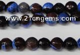 CAG2232 15.5 inches 8mm faceted round fire crackle agate beads