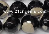 CAG2248 15.5 inches 20mm faceted round fire crackle agate beads